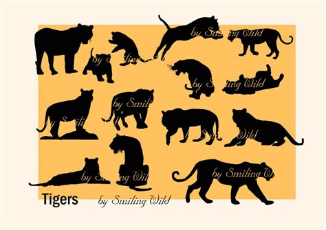 Tiger Svg Clipart Silhouette Cut File Tiger Bedruckbar Clip - Etsy