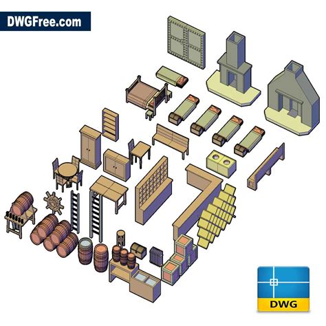 Furniture Blocks 3D [Drawing 2021 ] DWG Files Download Free Models.