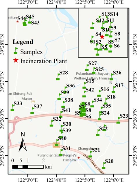 Map of the study area with soil sampling sites | Download Scientific Diagram