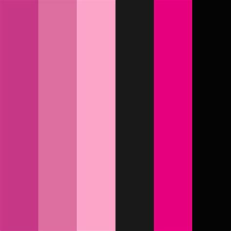 Pink And Black Color Palette | Black color palette, Color palette pink ...