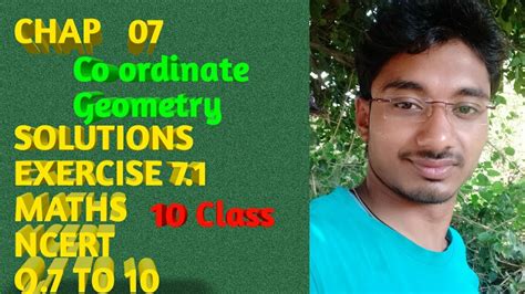 Coordinate geometry निर्देशांक ज्यायमिति solutions 7.1 questions 7 to 10 class 10 distance ...