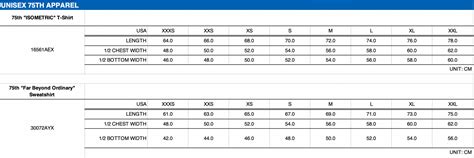 Sizing Chart – Yonex Gear