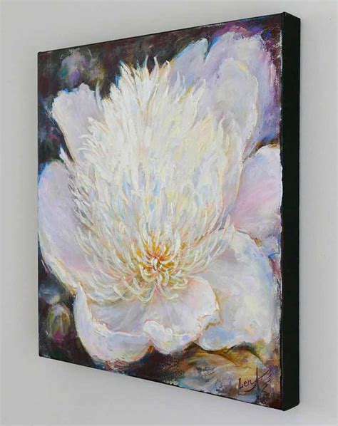 Gentle Light - Feng Shui Original fine art Painting - peony for Healing ...