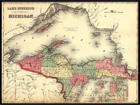 Upper Peninsula Counties Map