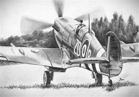 Spitfire MH434 by M-Basinski-Drawings on DeviantArt