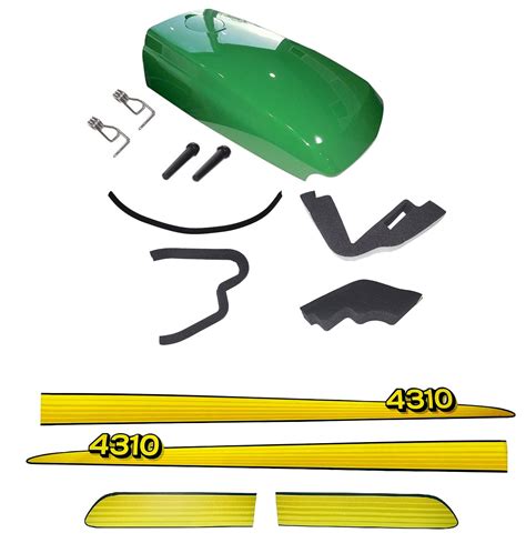 John Deere 4310 UP S/N Upper Hood, Fuel Door with Springs, Bumpers/ LH ...