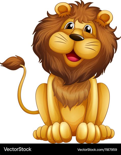 Cartoon lion Royalty Free Vector Image - VectorStock