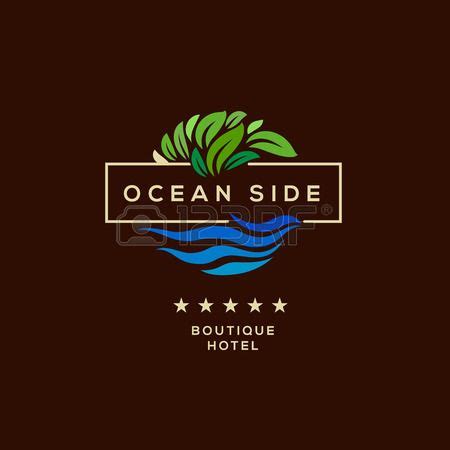 Logo for boutique hotel ocean view resort logo design vector ...