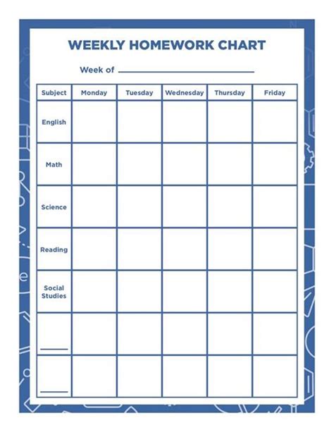 Free Printable Homework Chart