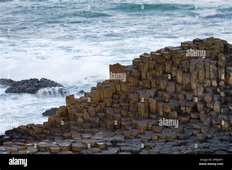 Giant's Causeway rock formation on the Antrim coast of Northern Ireland. UNESCO World heritage ...