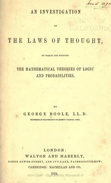 Laws of Thought (1854) | BRANCH