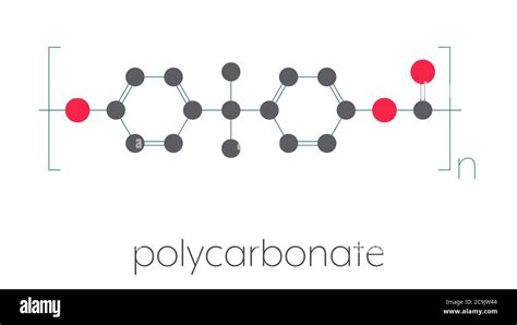 Polycarbonate plastic chemical structure Cut Out Stock Images & Pictures - Alamy