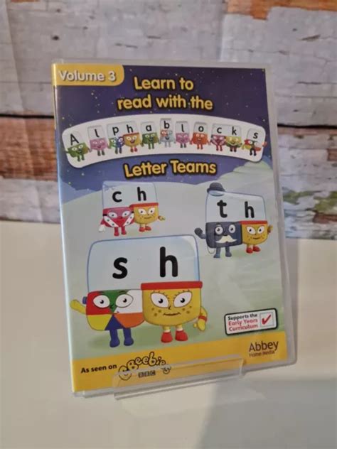 LEARN TO READ With The Alphablocks - Letter Teams Volume 3 DVD Cbeebies BBC £4.99 - PicClick UK