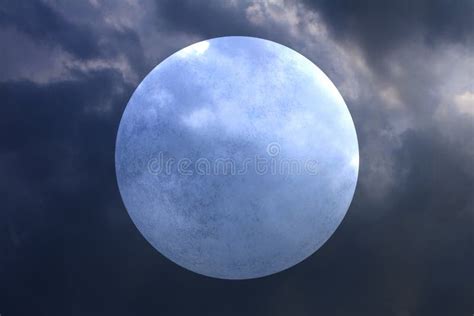 Halloween Background with Full Moon on Night Sky Stock Illustration ...