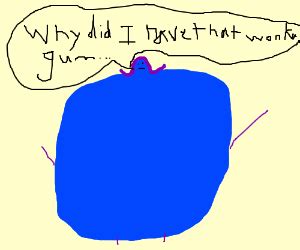 Violet Beauregarde After She Eats the Gum - Drawception