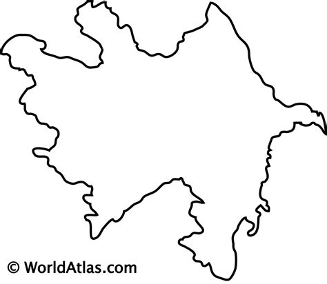 Azerbaijan Outline Map