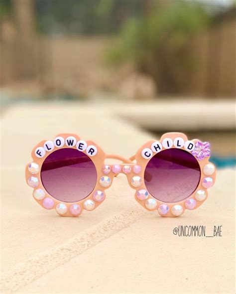 Custom Toddler Girl Kids Sunglasses Personalized Bedazzled | Etsy | Flower sunglasses, Kids ...