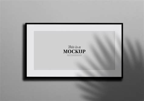 Free PSD | Horizontal frame mockup with shadow