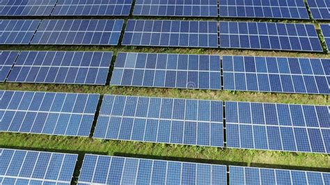 Aerial View of Solar Panels of a Power Plant. Energy of Sun Stock ...