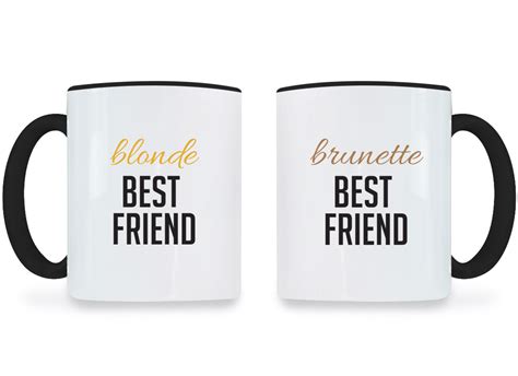 Blonde & Brunette Best Friend - BFF Coffee Mugs – Couples Apparel