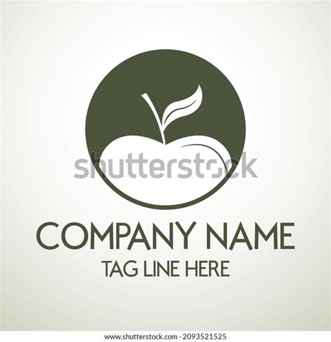 Logo Template Apple Silhouette Stock Vector (Royalty Free) 2093521525 ...