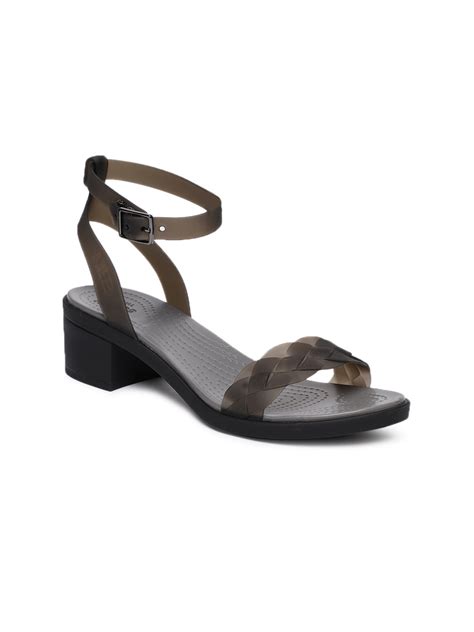 Buy Crocs Women Black Solid Heels - Heels for Women 8448817 | Myntra