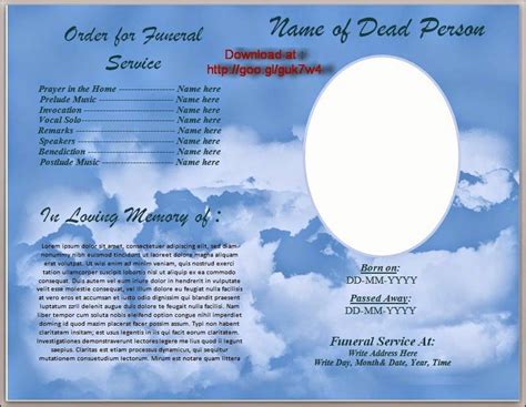 30 Free Funeral Program Backgrounds | Example Document Template