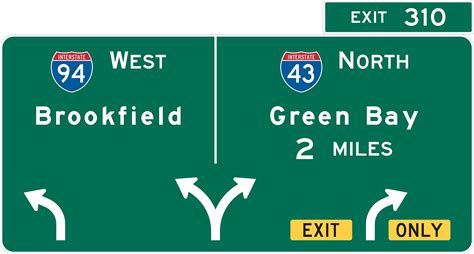 Interstate Highway Exit Signs