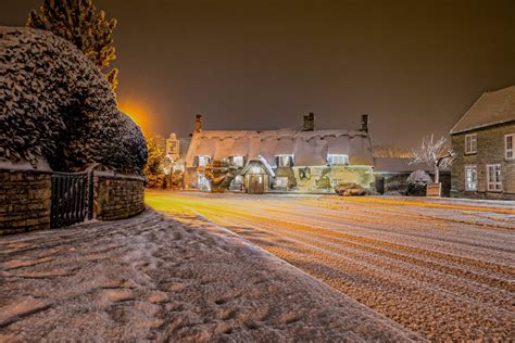 HD wallpaper marholm village cambridgeshire england winter snow night lights