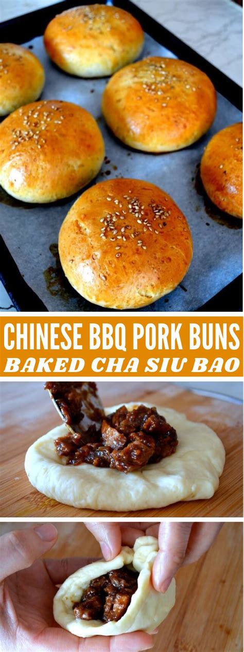 CHINESE BBQ PORK BUNS (BAKED CHA SIU BAO RECIPE) #dinner #food | Pork ...