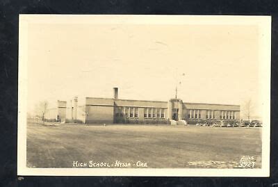 RPPC NYSSA OREGON HIGH SCHOOL BUILDING VINTAGE REAL PHOTO POSTCARD | eBay