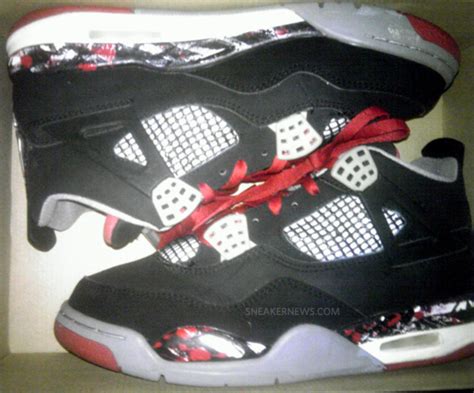 Air Jordan IV (4) - Black - Red - Splatter - 1989 Sample on eBay - SneakerNews.com