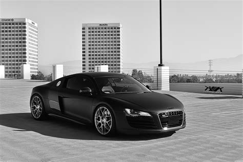 Matte Black Audi R8 on HRE P40SC's by KVK Photography - GTspirit