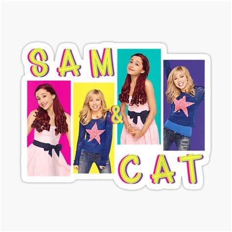 "Sam And Cat" Sticker by ebeuxArt | Redbubble