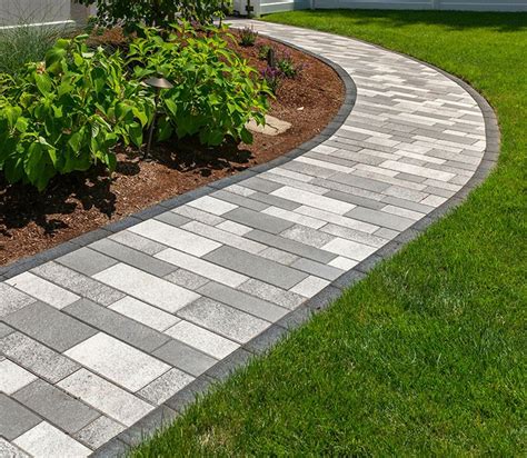 Walkway Inspiration | Concrete pavers walkway, Front yard garden design ...