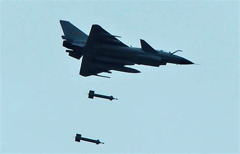 PLAAF's J-10A Fighter Jet Dropping LT-2 Laser Guided Bombs | Chinese Military Review