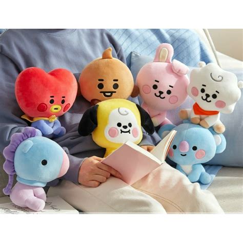 KPOP BTS BT21 seated doll 8inches（21cm）Baby Plush Toy TATA COOKY CHIMMY ...