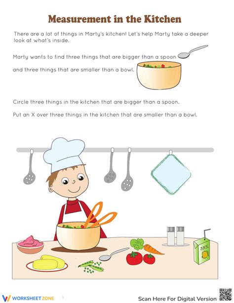 Measurement In The Kitchen Worksheet