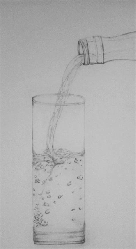 Pouring water by blackwing100.deviantart.com on @DeviantArt Water Bottle Drawing, Water Drawing ...