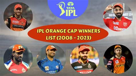 IPL Current Orange Cap Holder & All Time Winners List (2008 - 2023)