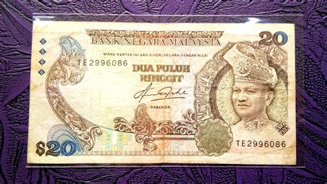 RM20 Bank Negara Malaysia 5th Currency 20 Ringgit Old Banknote Siri 5 Wang Kertas Lama RM 20.00 ...