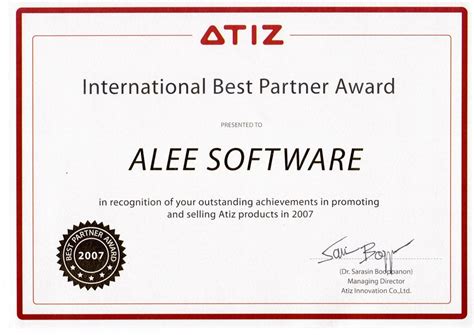 Atiz Blog » Atiz Best Partner of The Year Award