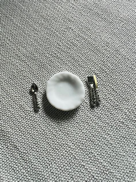 Mini Food Plate Utensils Miniature Dining - Etsy