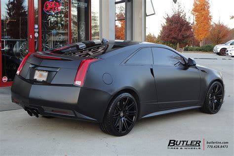 Matte Black Cadillac CTS-V Coupe with 20in XO Milan Wheels… | Flickr