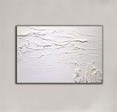 All White Abstract Painting Large Horizontal White Painting - Etsy ...