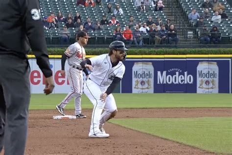 Orioles second baseman Joey Ortiz almost tricked Detroit's Eric Hasse into an out at second base ...