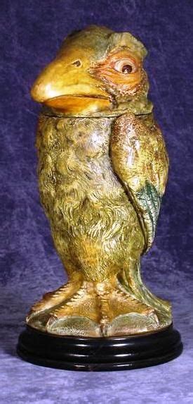 A colourful Wally bird by Robert Wallace Martin 1898 Martin Brothers Stoneware Pottery 1873 ...
