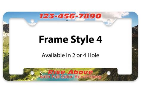 Full Color Plastic License Plate Frame