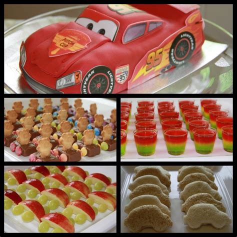 Master H's 3rd birthday Cars themed party. Lightning McQueen cake, Tiny Teddy - Milky Way Cars ...