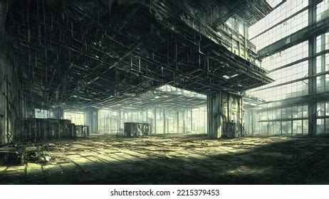 Abandoned Plant Overgrown Vegetation Concept Art Stock Illustration 2215379453 | Shutterstock